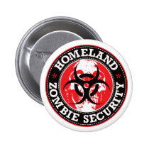 Homeland Zombie Security Skull - Red buttons