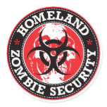 Homeland Zombie Security Skull - Red stickers