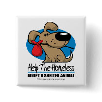 Homeless Pet Pinback Buttons