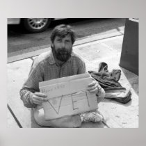 Homeless Vet, Seattle Posters