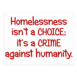 Homelessness isn't a choice post card