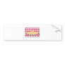 homemade cherry pie on chequered background bumper stickers