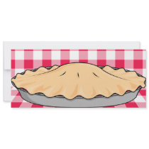 homemade cherry pie on chequered background custom announcements