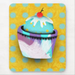 homemade cupcakes candy cherry  mint mousepad