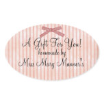 Homemade Gift-Peach Stripe Label Stickers