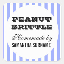 Homemade preserves candy jar square stickers