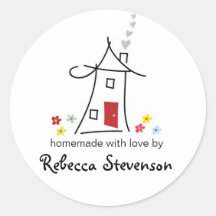 Homemade with Love Sticker Label