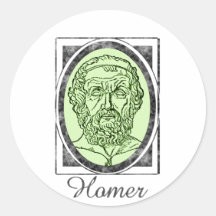 Homer Round Stickers