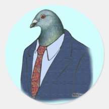 Homer Suit Round Stickers