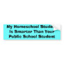 Homeschool vs Public School Bumper Sticker