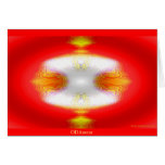 Hommage to the Red Gold and White Greeting Card