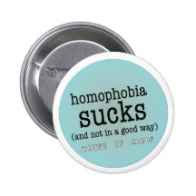Homophobia Sucks Button