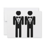 homosexual bridal couple icon invite