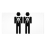 homosexual bridal couple icon personalized photo card