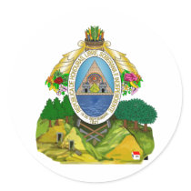 Honduras Coat of Arms Round Stickers
