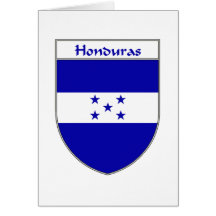 Honduras Flag Shield Greeting Cards
