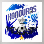 Honduras Grunge flag soccer futbol celebration posters