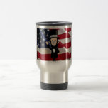 Honest Abe Lincoln in front of  "Old Glory" Coffee Mug