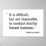 Honest Business, - Gandhi Poster