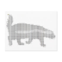 honey badger ascii postcard