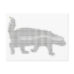 honey badger ascii postcards