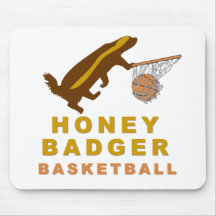 Honey Badger Basketball Mouse Pad