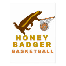 Honey Badger Basketball Post Cards