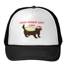 Honey Badger Christmas hat