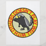 HONEY BADGER doesnt play well with others Full Colour Flyer