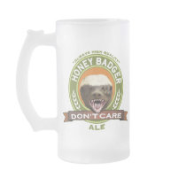 Honey Badger Don't Care Beer Mug