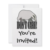 honey badger dont care invite