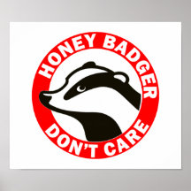 Honey Badger Don't Care Posters