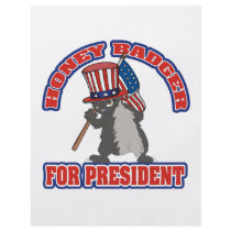 honey badger for president usa flag full colour flyer