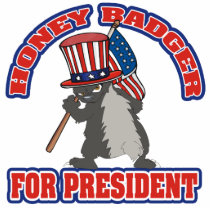 honey badger for president usa flag photo cut outs