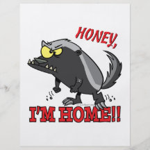 honey badger honey im home full color flyer