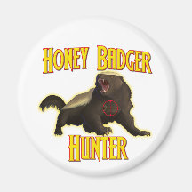 Honey Badger Hunter Refrigerator Magnets