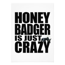 Honey Badger Is Just Crazy Invitation