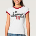 HONEY BADGER LADIES RINGER T Shirt