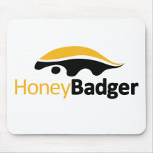 Honey Badger Logo Mouse Pads