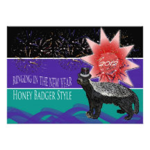 Honey Badger New Year's Eve Party Invitation