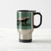 Honey Badger Profile View Coffee Mugs