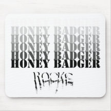Honey Badger Rocks (blck) Mouse Pads