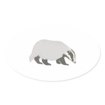 honey badger oval sticker