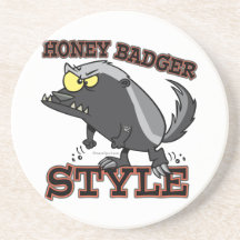 HONEY BADGER STYLE DRINK COASTER
