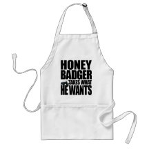 Honey Badger Takes What He Wants Apron
