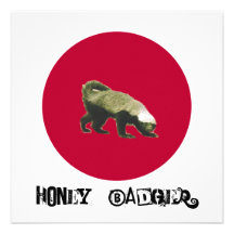 Honey Badger Theme Party Custom Invite