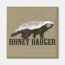 Honey Badger Wild Animal Magnets