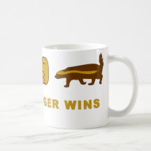honey badger wins coffee mug