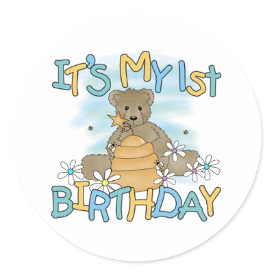 Honey Bear 1st Birthday Sticker by kids_birthdays