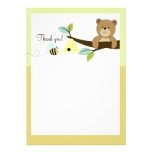 Honey Bear and Bee Flat Thank You notes Invitations